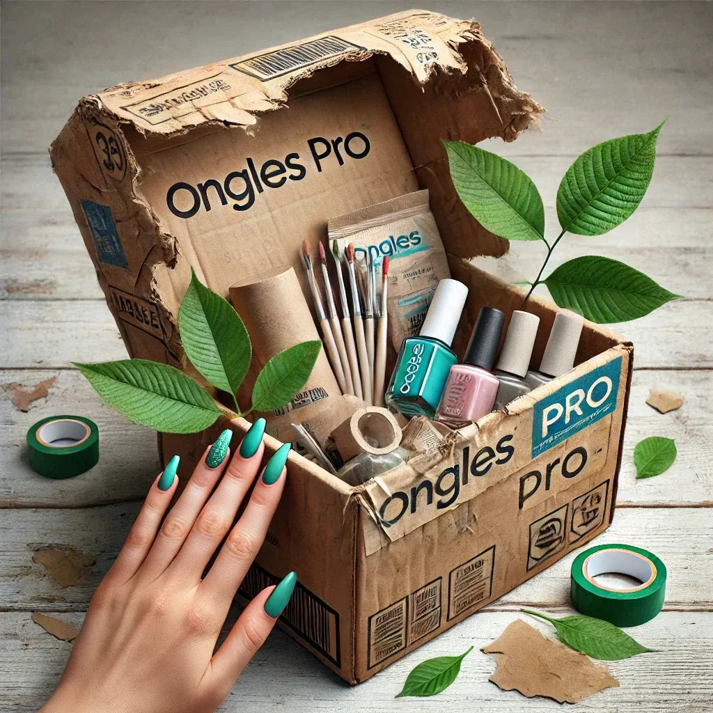Emballages éco-responsables Ongles Pro — engagement environnemental du grossiste onglerie