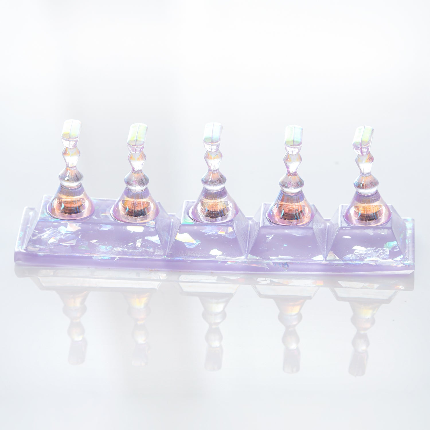 Support pour capsules Violet transparent - Tips holder - Ongles Pro