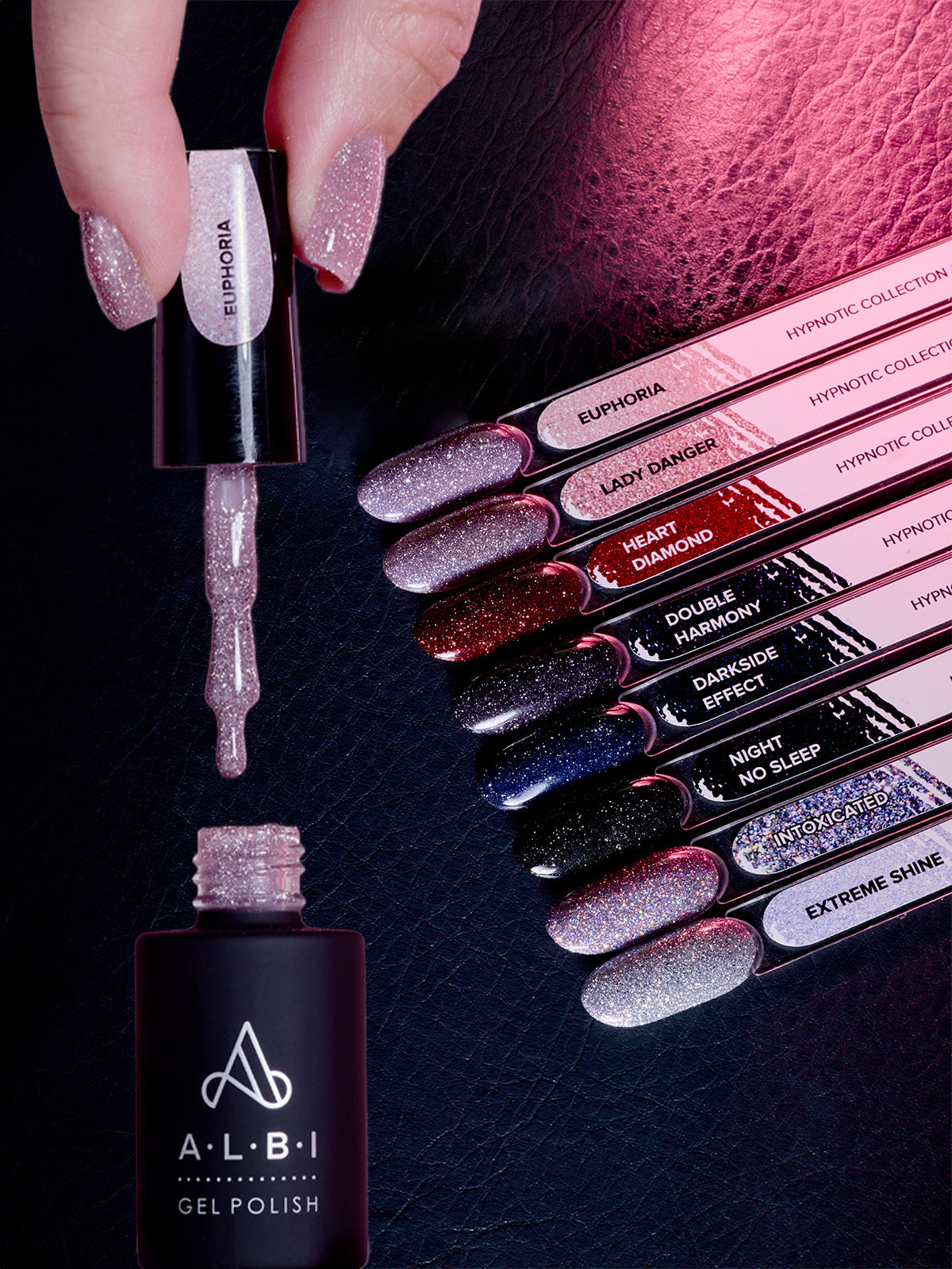 Set van 6+1 Albi Hypnotic semi-permanente vernis