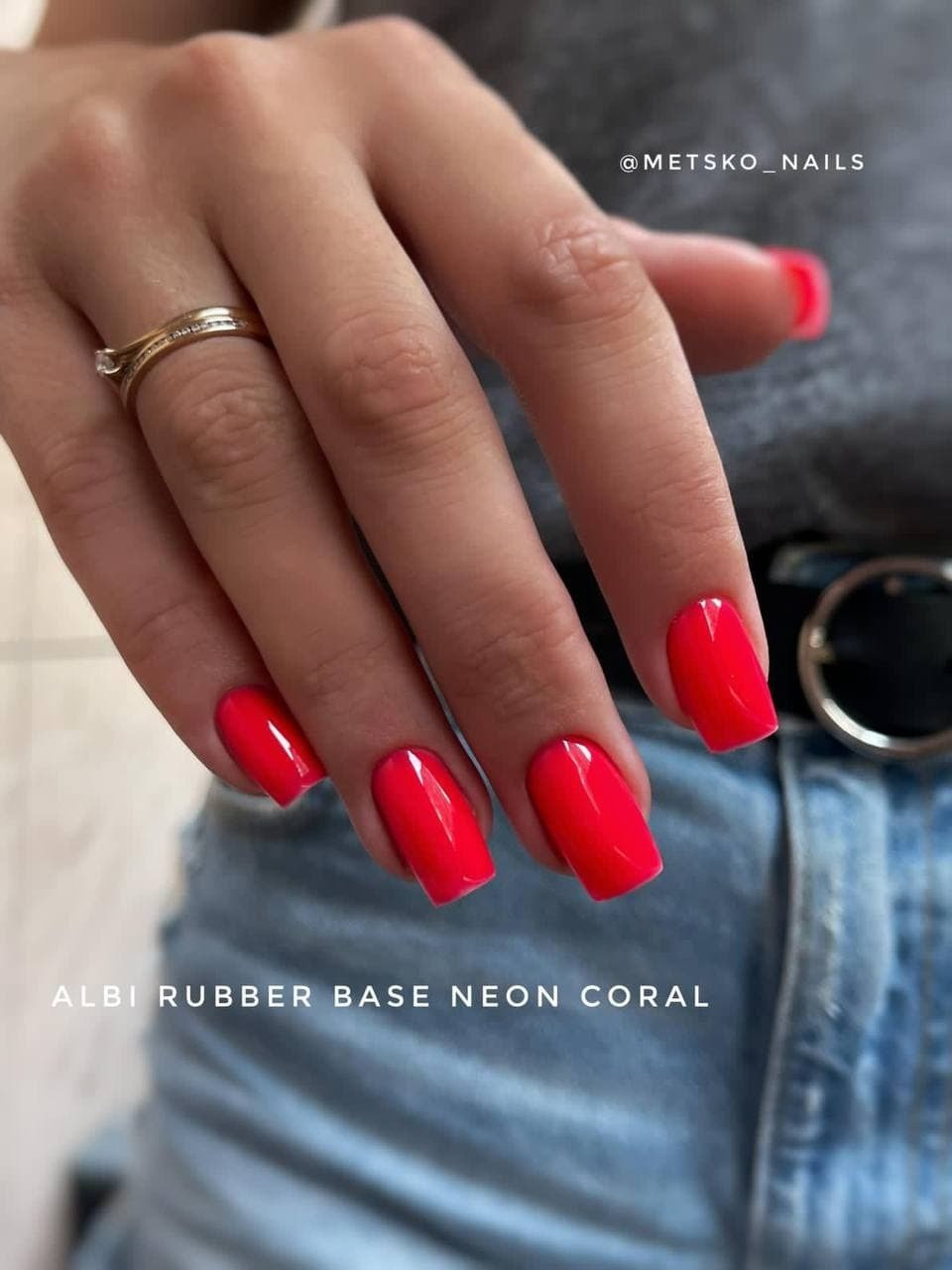 Base Rubber Neon Coral - ONGLES PRO