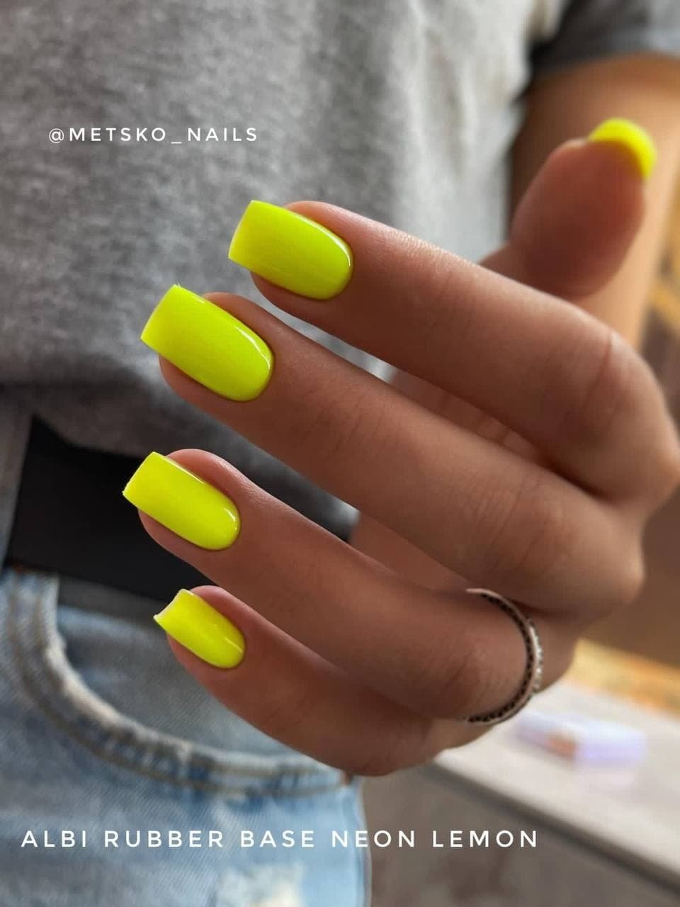 Base Rubber Neon Lemon - ONGLES PRO