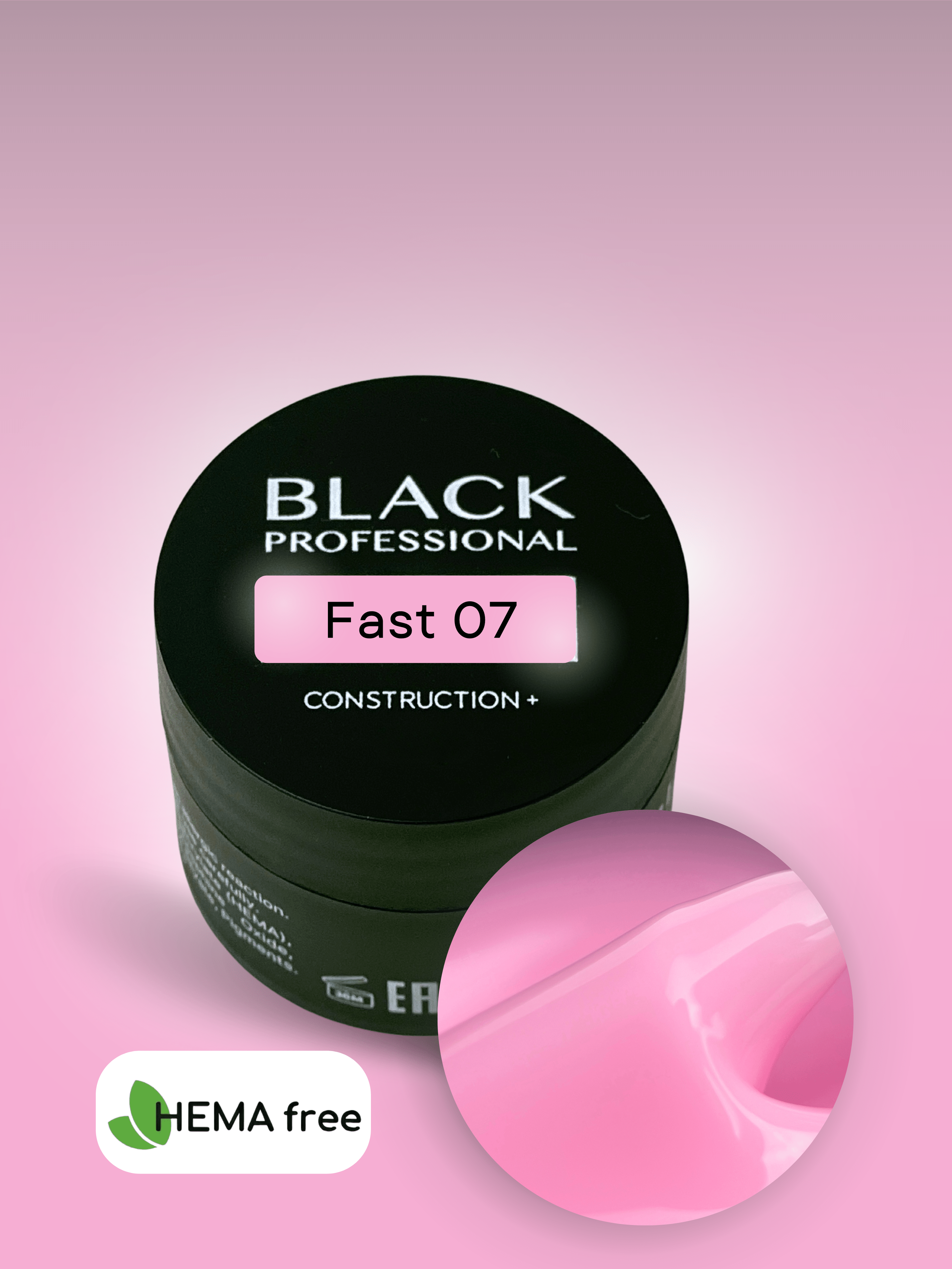 Gel Black Fast 07 Sans HEMA 15 ml - ONGLES PRO
