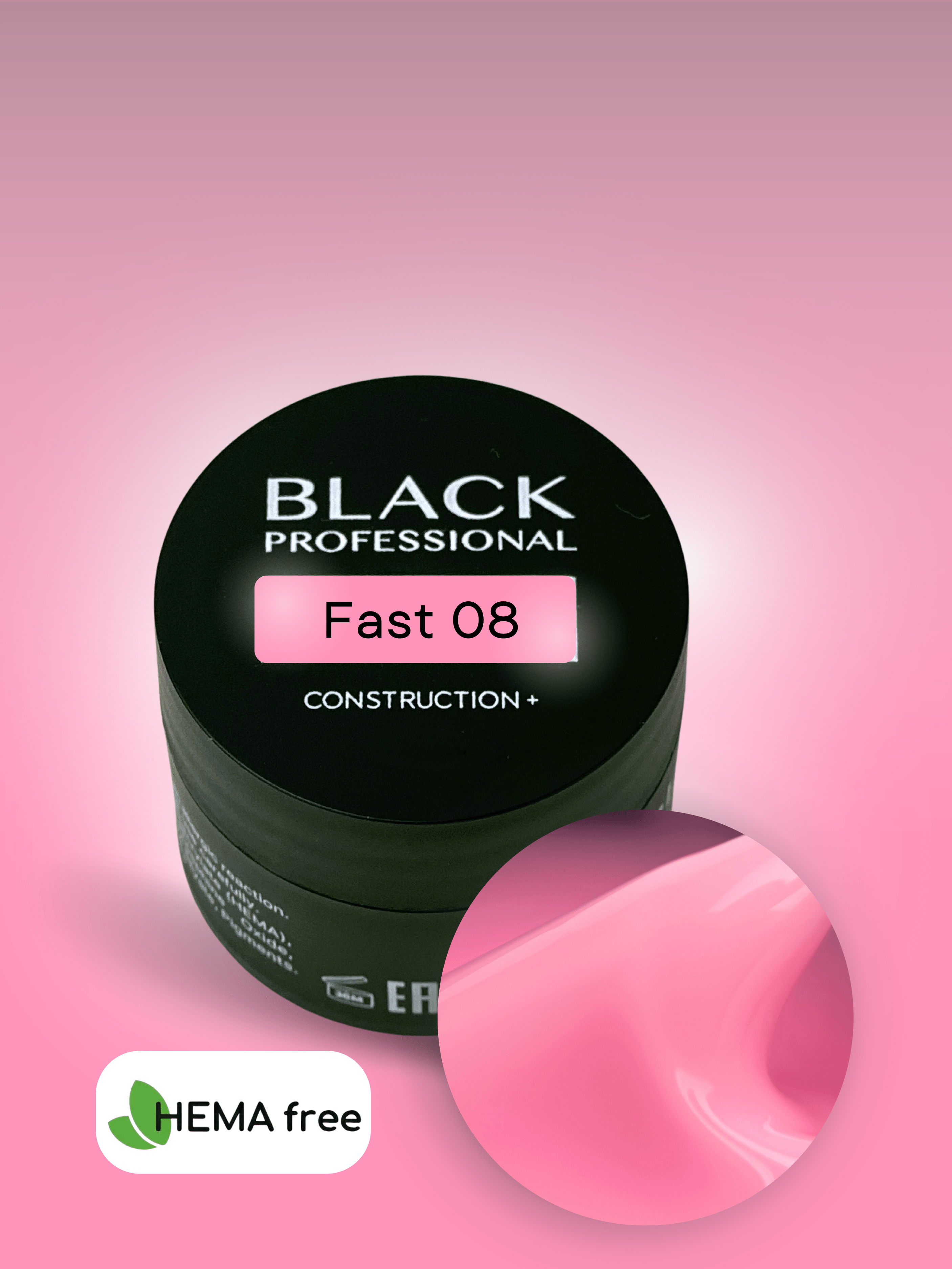Gel Black Fast 08 Sans HEMA 15 ml - ONGLES PRO