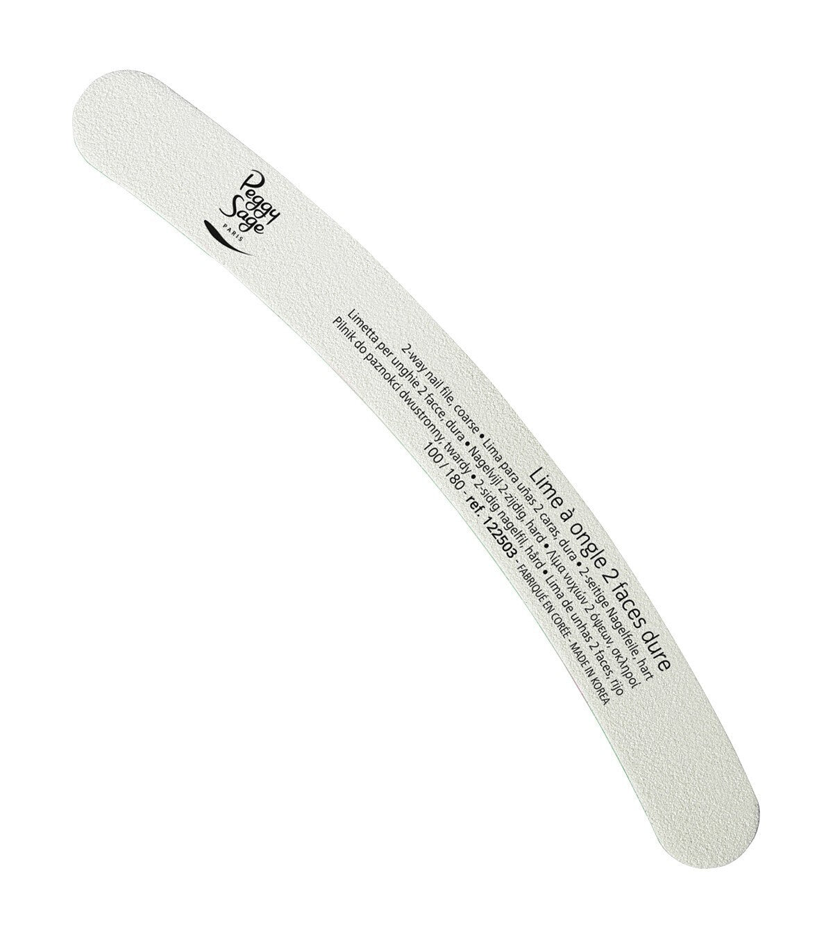 Lime à ongle 2 faces lavables forme banane #100/180 Peggy sage - ONGLES PRO