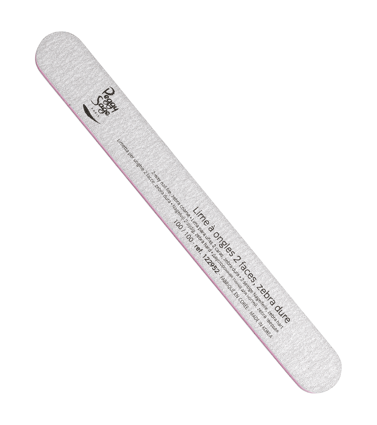 Lime à ongle zebra 2 faces lavables #100/100 Peggy sage - ONGLES PRO