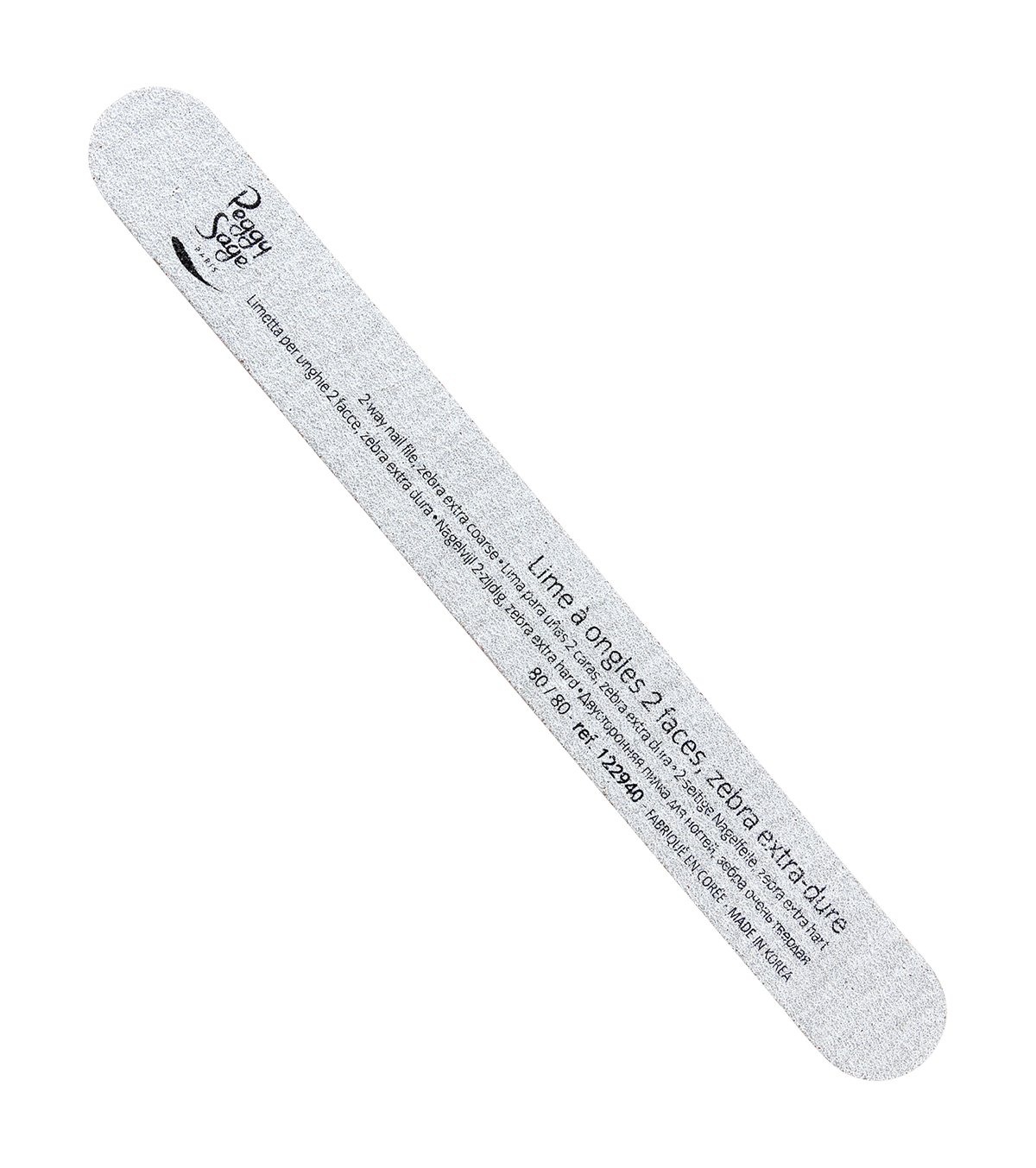 Lime à ongle zebra 2 faces lavables #80/80 Peggy sage - ONGLES PRO