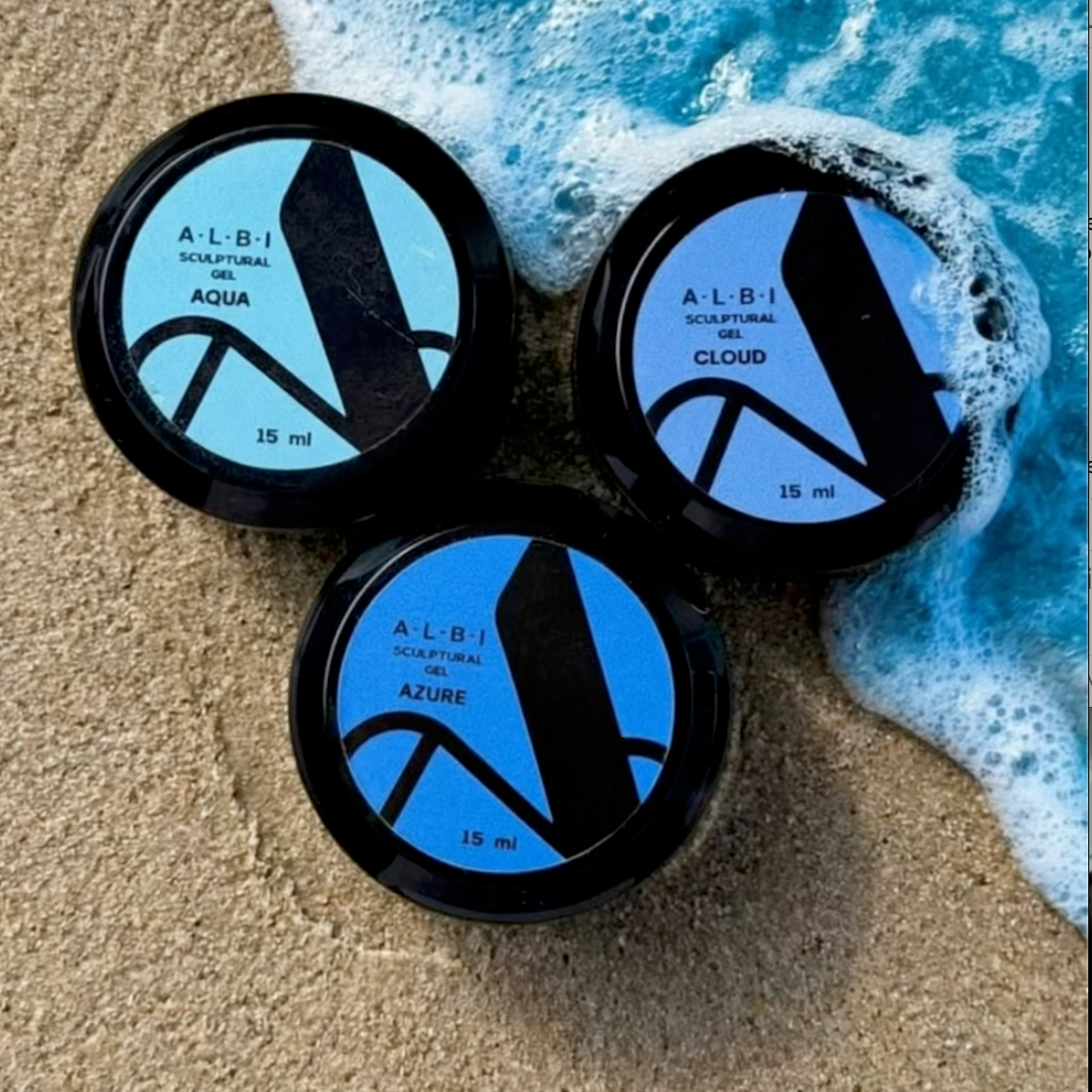 lot de 3 gel uv bleu en promotion ongles pro albi