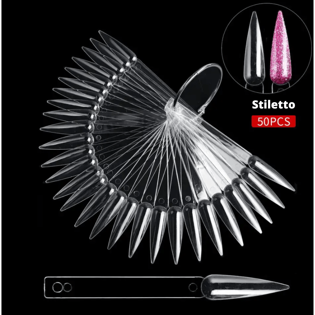 Nuancier éventail 50 ongles - Onglier Stiletto - ONGLES PRO