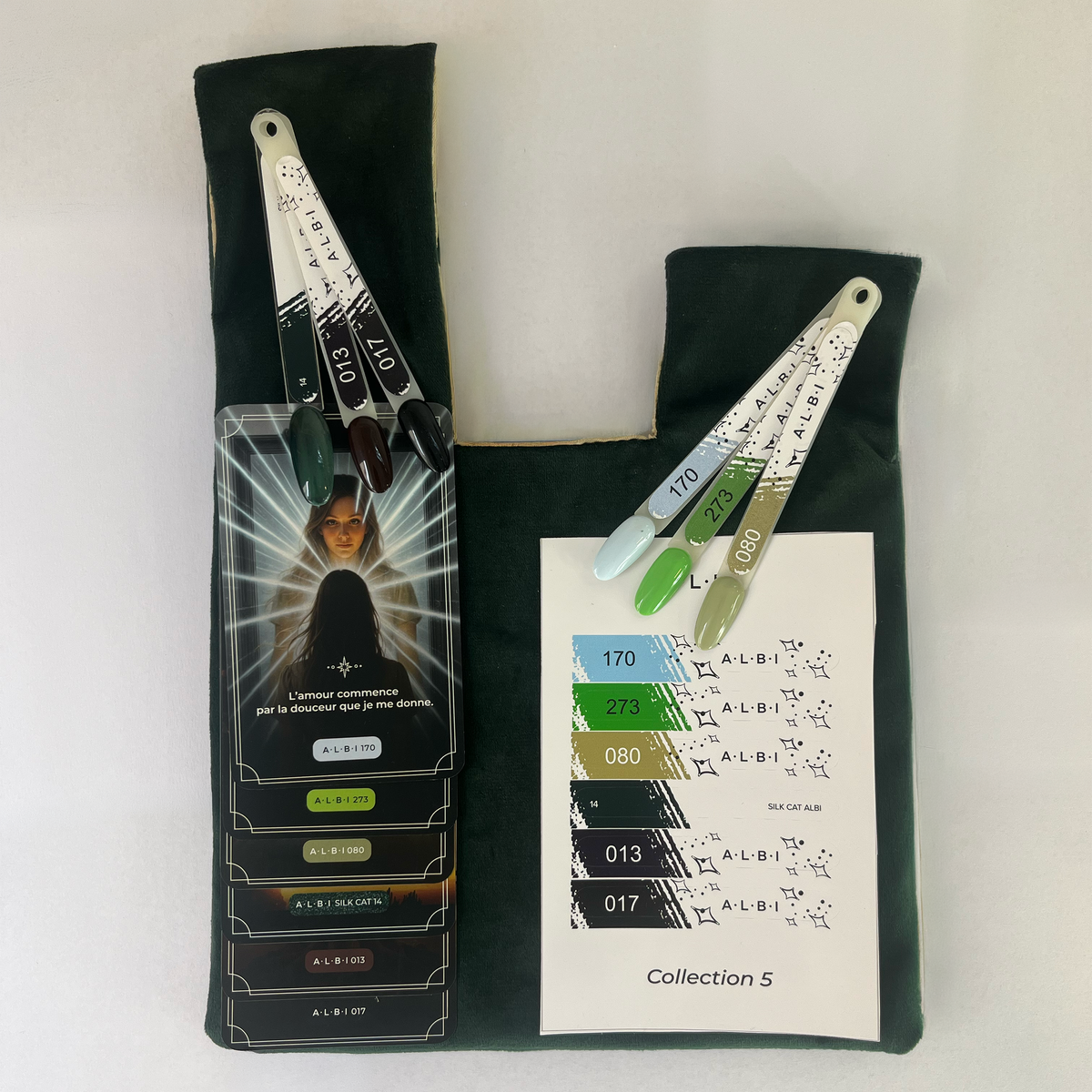 Vert & foncés - Pochette 6 vernis semi-permanents Albi