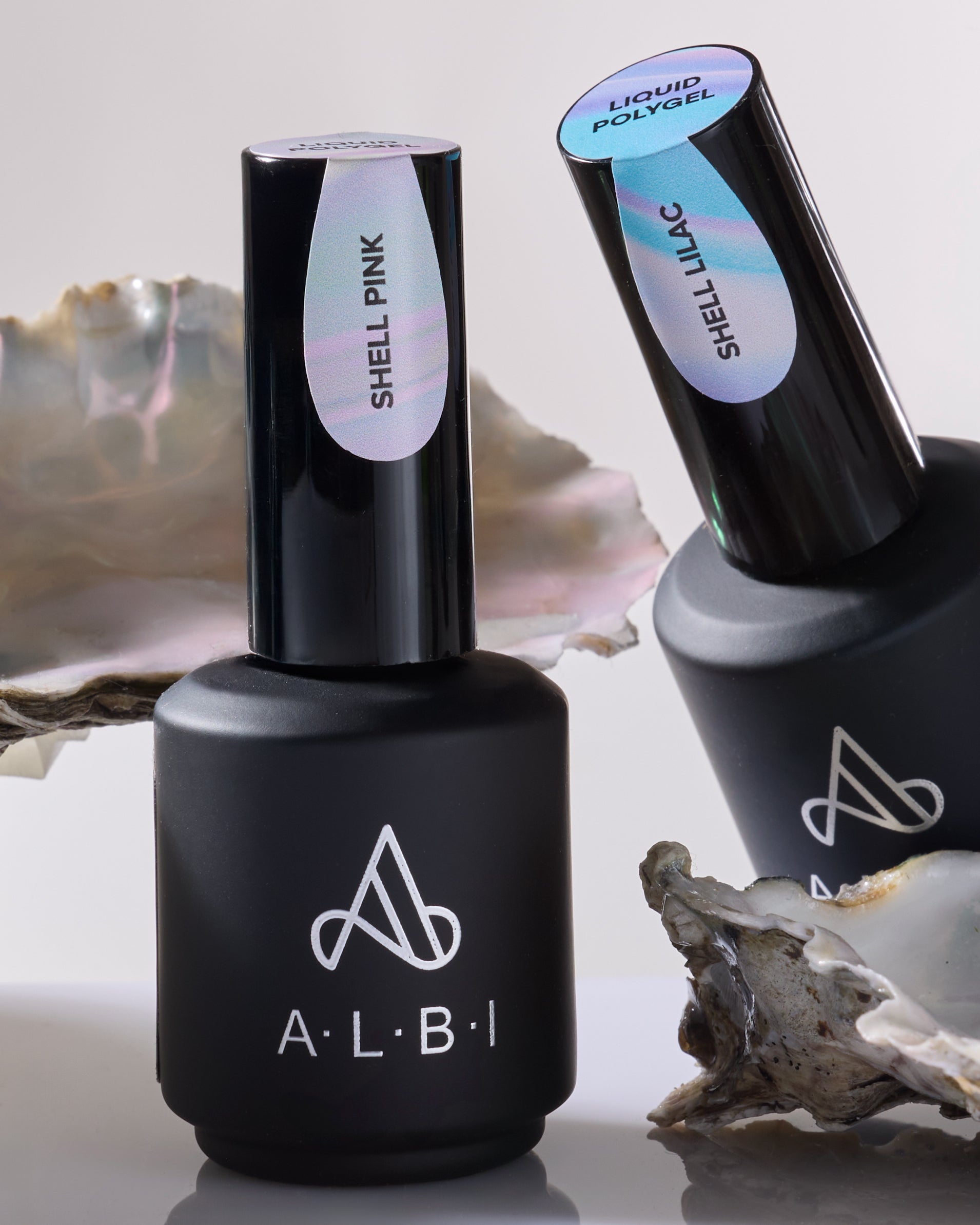 polygel liquid shell pink lilac albi ongles pro