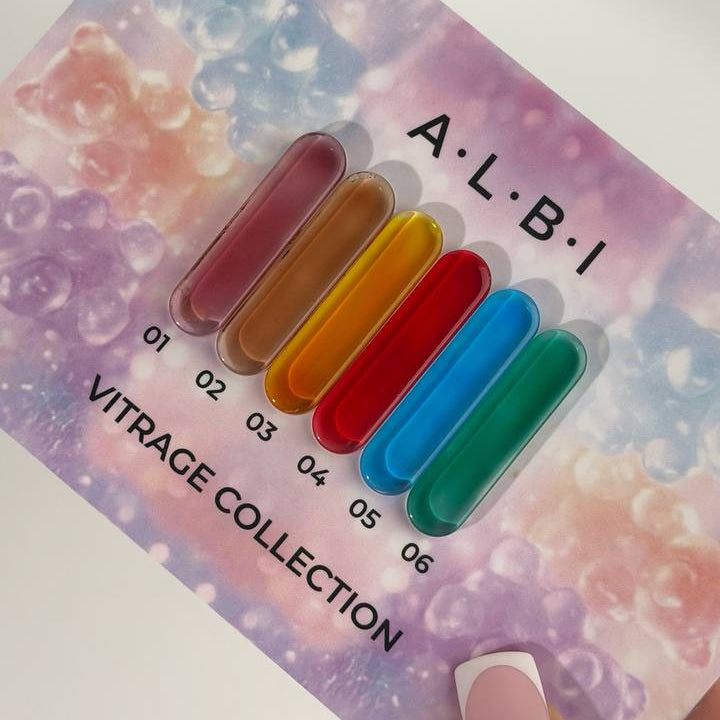 Collection Vitrage Albi 6 vernis semi permanents transparents, Ongles Pro